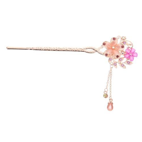 Gatuida Chinesische Haarnadel mit Quaste Handgefertigter Blumen Haarstab für Frauen Dekorativer Haarschmuck im Vintage Stil Stabiles Langes Haaraccessoire für Anspruchsvolle von Gatuida