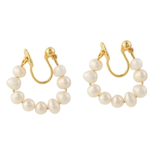 Gatuida Perlen-clip-ohrringe Für Frauen Ohrclips Mit Perlen Für Mädchen Clip-ohrschmuck Piercing Perlenschmuck Als Geschenk Für Besondere Anlässe von Gatuida