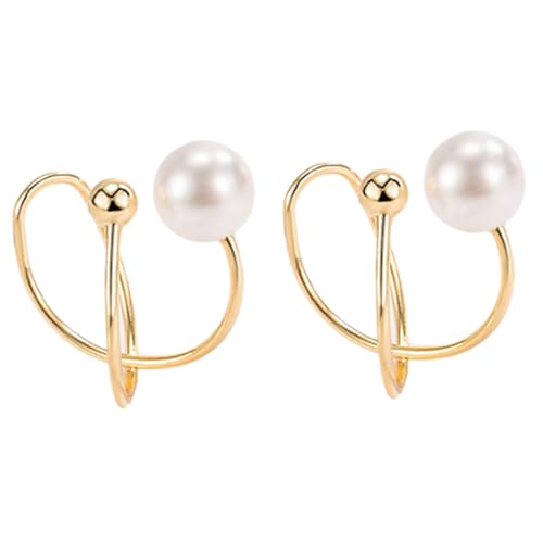 Gatuida Clip Perlen Ohrclips Damen Ohrschmuck Ohrmanschetten Nicht Durchbohrt Modisch Für Alltag Hochzeit Geburtstag von Gatuida