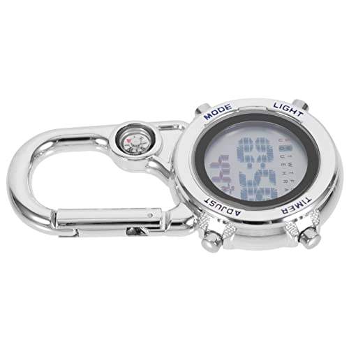 Gatuida Clip Uhr Für Outdoor-aktivitäten Multifunktionale Karabineruhr Mit Digitalem Display Und Nachtleuchtfunktion Für Klettern Und Strapazierfähig Und Leicht von Gatuida