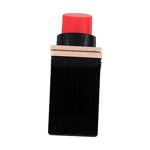 Gatuida Clutch Bag Damen Lippenstift Form Tasche Kleine Dinner Tasche mit Kette Modisch Vielseitig für Party Shopping Dating Schwarz von Gatuida