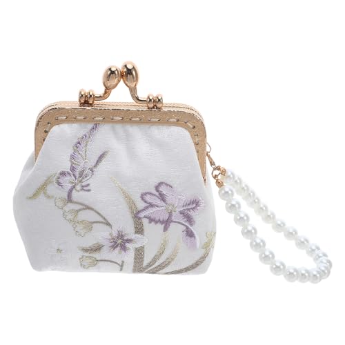 Gatuida Clutch: Mini-Organizer aus Stoff – Clutch mit Stickerei – Geldbörse mit Blumenmuster für Frauen – Geldbörse aus – Reise- von Gatuida