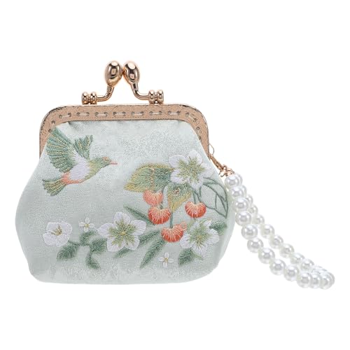 Gatuida Clutch: Mini-Organizer aus Stoff – Clutch mit Stickerei – Geldbörse mit Blumenmuster für Frauen – Geldbörse aus – Reise- von Gatuida