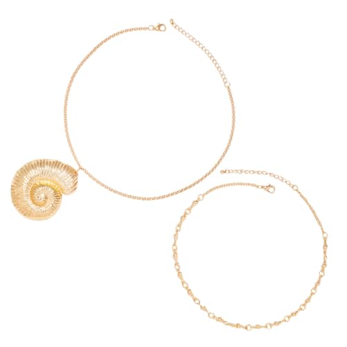 Gatuida Conch Anhänger Halskette Goldfarben Muschel Schmuck Leicht Damen Herren Strand Urlaub Accessoire von Gatuida