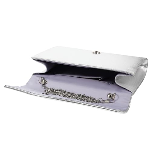 Gatuida Damen Abendtasche Clutch aus Samt Silber Kompakte Handtasche für Party Hochzeit und Prom Stilvolle Telefon und Wechselgeldbörse Vielseitige Umhängetasche für Festliche Anlässe von Gatuida