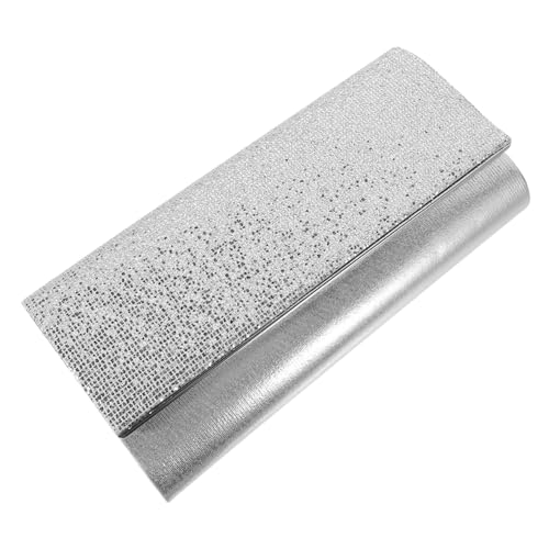 Gatuida Damen Abendtasche Elegant Pailletten PU Clutch Handtasche Silber Große Kapazität Hochzeit Party Abendtasche für Frauen Banquet Cocktail von Gatuida