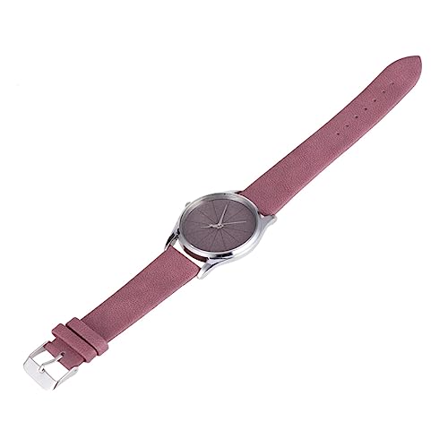 Gatuida Armbanduhr Mit Dünnem Lederarmband Quarzuhr Präzise Zeitmessung Lederarmbanduhr Modische Quarzarmbanduhr Für Damen Rot von Gatuida