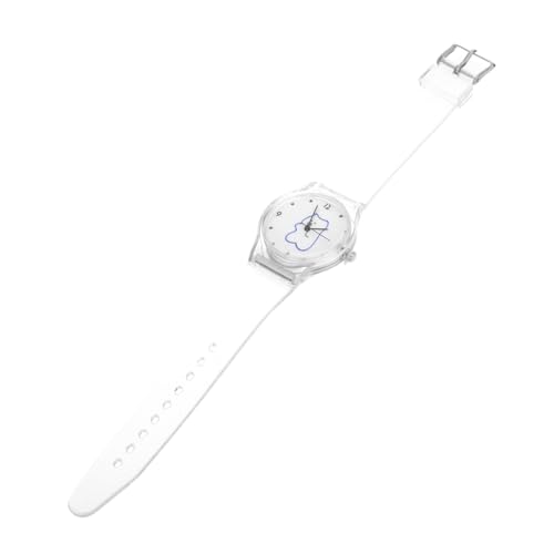 Gatuida Damen Armbanduhr Silikon Cartoon Stil Bärenmotiv Transparentes Design Schüleruhr Mädchen Wristwatch Modisch Elegant Langlebig von Gatuida