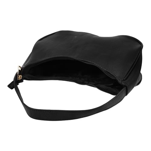 Gatuida Damen Armpit Bag Kleine Umhängetasche mit Reißverschluss Praktisch und Strapazierfähig Stylische Schultertasche für Alltag und Shopping Schwarz von Gatuida