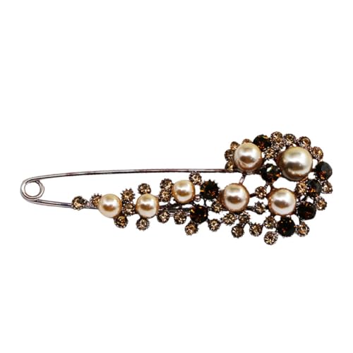 Gatuida Damen Brosche mit Perlen und Strass Große Anstecknadel aus Vielseitiger Schmuck für Kleider Jacken Mäntel Leicht und Komfortabel für Frauen von Gatuida
