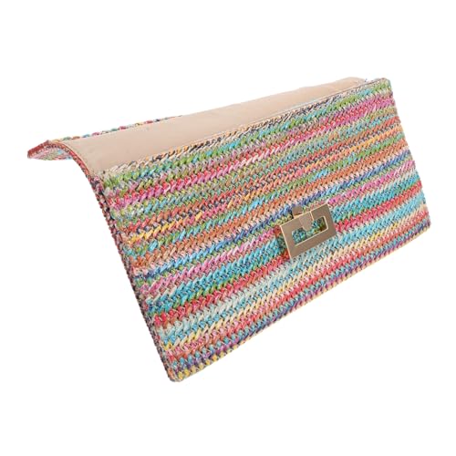 Gatuida Damen Clutch Bag Bunt Handgefertigt Rustikal Gewebt Handtasche für Hochzeit Party Alltag Umhängetasche Kleine Tasche für Frauen von Gatuida