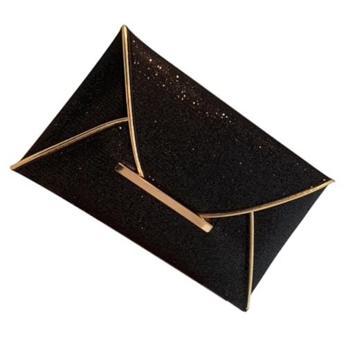 Gatuida Damen Clutch Tasche Kleine Geldbörse mit Umschlagdesign Multifunktionale Aufbewahrung für Münzen Scheine und Kleinigkeiten Modische Abendtasche für Party und Alltag Schwarz von Gatuida