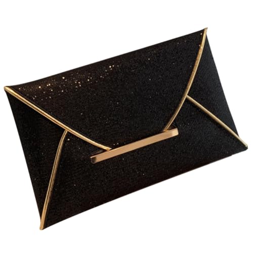 Gatuida Damen Clutch Tasche Schwarz Umschlag Geldbörse Kleine Handtasche Portemonnaie Für Münzen Scheine Reisen Party Shopping von Gatuida