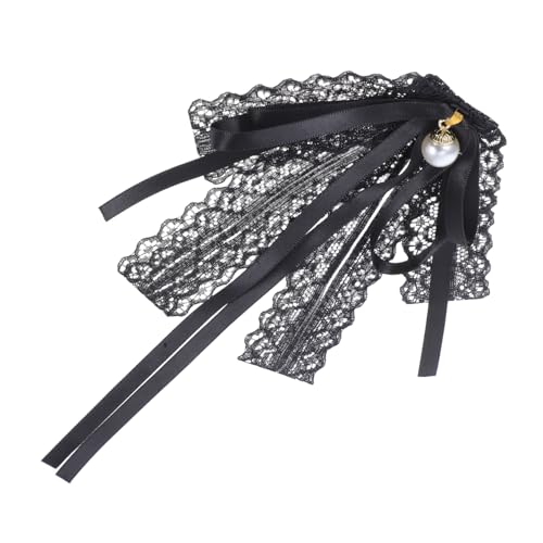 Gatuida Damen Fliege Brosche Krawatte Aus Spitze Schwarz Modisches Accessoire Für Erwachsene Und Mädchen Für Hochzeiten Partys Und Alltag von Gatuida
