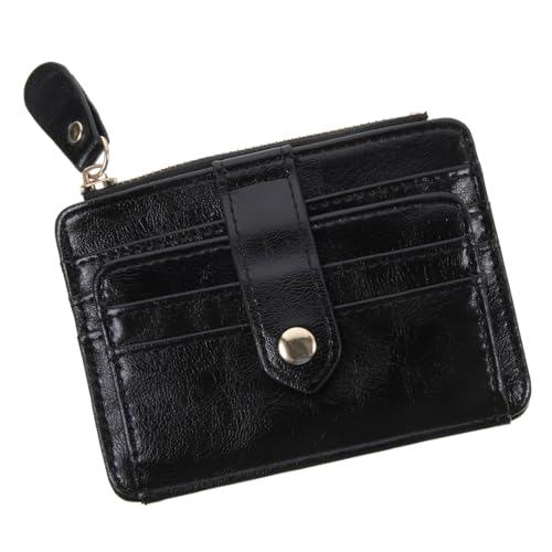 Gatuida Damen Geldbörse Schwarz mit Herzmuster Kleine Handtasche aus hochwertigem Material Modisches Leichtes Portemonnaie mit Großem Fassungsvermögen für Alltag Party von Gatuida