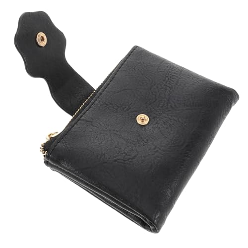 Gatuida Damen Geldbörse Vintage PU Material Trifold Kartenetui mit Münzfach und Blumenmuster Kompakte Clutch Portemonnaie für Frauen Alltag und Party Schwarz von Gatuida