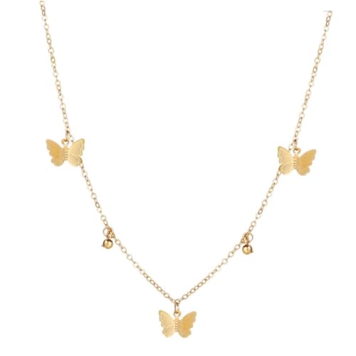 Gatuida Damen Halskette Doppelter Schmetterling Anhänger Verstellbare Kette Legierung Modeschmuck für Frauen Geburtstag Party Gatuida Damen Halskette Doppelter Schmetterling Anhänger Verstellbare Kette Legierung Modeschmuck für Frauen Geburtstag Party von Gatuida