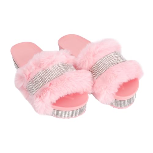 Gatuida Damen Hausschuhe mit Dicker Sohle und Anti rutsch funktion Plüschige Warme Slipper mit Elegantem Strassbesatz Leicht und Komfortabel für Zuhause und Büro im Winter Modisch und Gatuida Damen Hausschuhe mit Dicker Sohle und Anti rutsch funktion Plüschige Warme Slipper mit Elegantem Strassbesatz Leicht und Komfortabel für Zuhause und Büro im Winter Modisch und von Gatuida