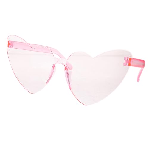 Gatuida Damen Herzförmige Randlose Sonnenbrille aus Robustem Pc Material Transparente Candy-farben Spaßbrille für Party Festival und Fotorequisiten Leichte Dekorative Sonnenbrille Gatuida Damen Herzförmige Randlose Sonnenbrille aus Robustem Pc Material Transparente Candy-farben Spaßbrille für Party Festival und Fotorequisiten Leichte Dekorative Sonnenbrille von Gatuida