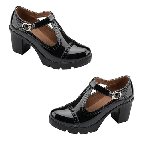 Gatuida Damen High Heels Pumps Runde Zehen Elegant Büro Party Schuhe Mit Rutschfester Sohle Komfortabel Für Alltag Business Und Shopping von Gatuida