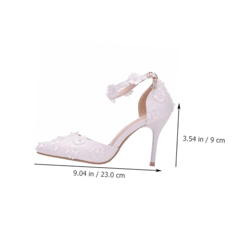 Gatuida Damen High Heels Sandalen mit Spitzem Zeh Hochwertigem Material Rutschfeste Absätze Angenehm für Arbeit Party und Formelle Anlässe Stilvoller Look Weiß Gatuida Damen High Heels Sandalen mit Spitzem Zeh Hochwertigem Material Rutschfeste Absätze Angenehm für Arbeit Party und Formelle Anlässe Stilvoller Look Weiß von Gatuida