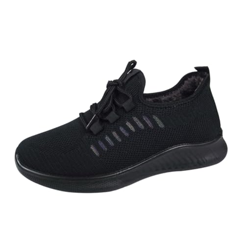 Gatuida Damen Laufschuhe mit Atmungsaktivem Mesh rutschfeste Leichte Sportschuhe mit Weicher Sohle Geeignet für Outdoor Fitness und Alltag Schwarz von Gatuida
