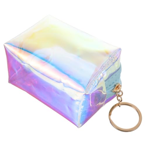 Gatuida Damen Münzbörse Schlüsselanhänger Kleine Geldbörse mit Kartenfach Transparentes Modisches Portemonnaie für Teenager und Frauen Mini Change Wallet für Alltag und Schule von Gatuida