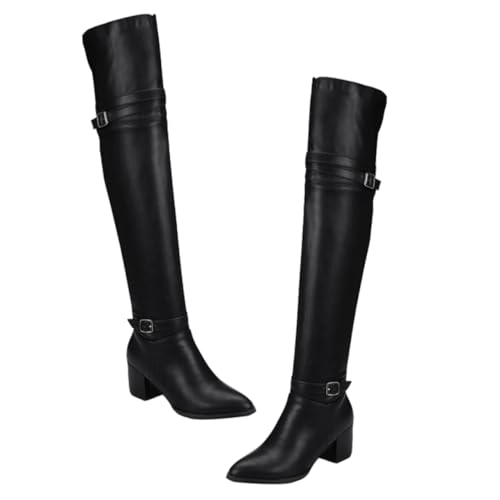 Gatuida Damen Overknee Stiefel mit Dickem Blockabsatz PU Oberfläche Rutschfeste Gummisohle Atmungsaktive Einlegesohle Warmes Herbst Winter Design Vielseitig für Freizeit und Arbeit Gatuida Damen Overknee Stiefel mit Dickem Blockabsatz PU Oberfläche Rutschfeste Gummisohle Atmungsaktive Einlegesohle Warmes Herbst Winter Design Vielseitig für Freizeit und Arbeit von Gatuida