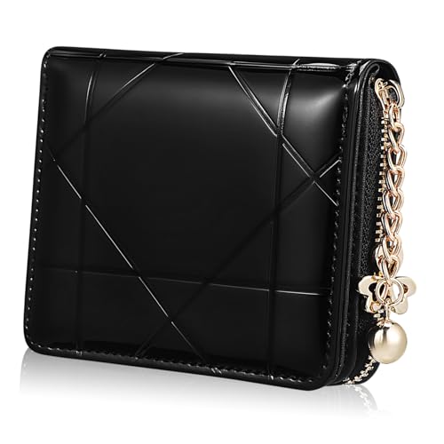 Gatuida Damen Portemonnaie mit Münzfach aus hochwertigem Material Geldbörse mit Reißverschluss und Druckknopf Schlanker Kartenhalter für Frauen Handliche Kleine Brieftasche für Alltag und von Gatuida