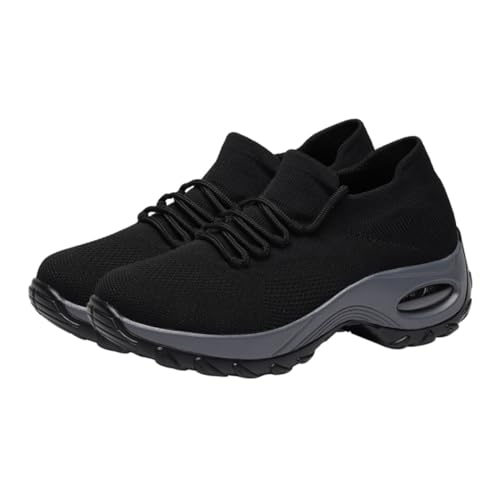 Gatuida Damen Sneaker mit Luftkissendämpfung Atmungsaktive Leichte Sportschuhe mit Gepolsterter Sohle Modische Bequeme Freizeit und Laufschuhe für Damen Vielseitig Einsetzbar von Gatuida