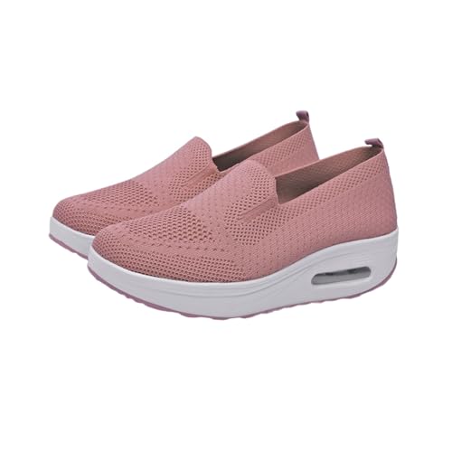 Gatuida Damen Sneakers mit Dicker Sohle Atmungsaktive Mesh Sportschuhe rutschfeste Dicke Sohlen Leichte Freizeitschuhe für Alltag und Sport Bequeme Luftige Schuhe von Gatuida