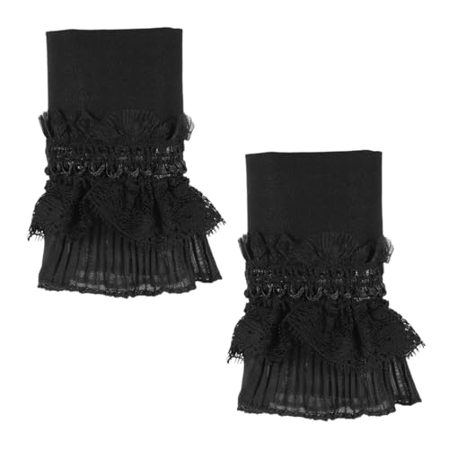 Gatuida Damen Spitzen Fake Ärmel mit Rüschen Weiche Hautfreundliche Spitze Praktische Abnehmbare Falsche Manschetten für Pullover und Hemden Vielseitiges Mode Accessoire Ganzjährig von Gatuida