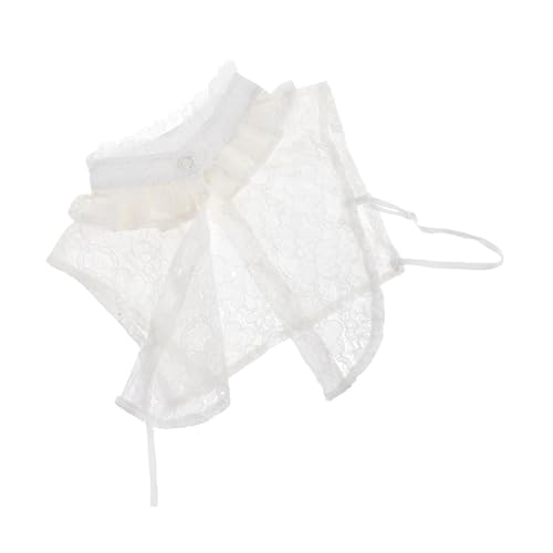 Gatuida Damen Spitzen Fake Collar Stehkragen Blusenkragen Weiß Elegant Vielseitig Kombinierbar Leicht Für Frühling Herbst Winter von Gatuida