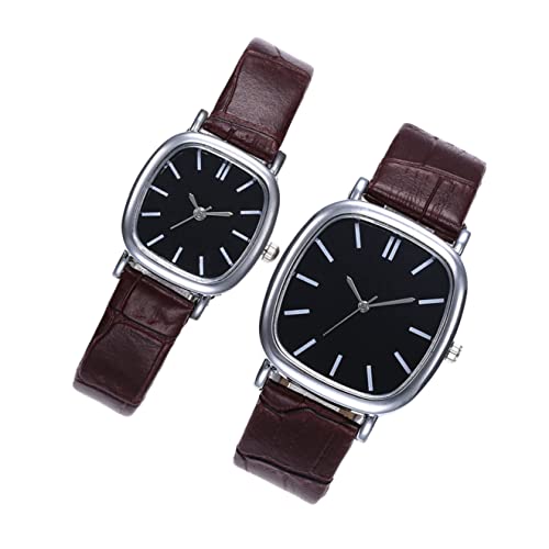 Gatuida 2stücke Liebespaare Quartz Uhren Stilvolle Armbanduhr Für Männer Und Frauen Mit Lederarmband Elegantes Design Für Alltag Und Besondere Anlässe von Gatuida