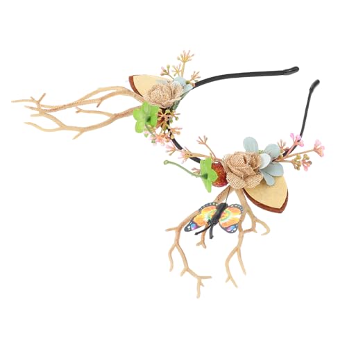 Gatuida Deer Horn Shaped Hairband Weihnachts Kopfschmuck für Mädchen Festliches Haaraccessoire mit Zweig Design Langlebig und Bequem für Weihnachtsfeiern und Fotos von Gatuida