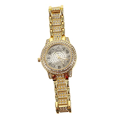 Gatuida Herren Armbanduhr Mit Diamanten Stilvolle Metallgürteluhr Präzise Mechanik Modische Uhr Für Geschäftsleute Elegantes Design von Gatuida