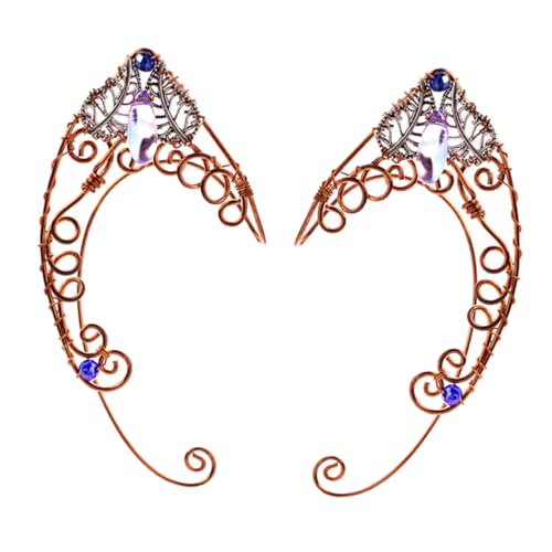 Gatuida Delikate Retro Ohrclips Damenohrringe Flügelform Piercing Handgefertigt Kreativer Ohrschmuck für Cosplay und Alltag Schmuck Geschenkidee von Gatuida