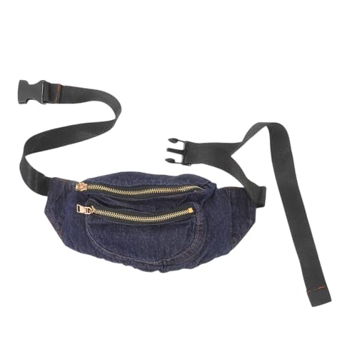 Gatuida Gürteltasche Aus Jeans Für Damen Dunkelblau Leichte Hüfttasche Mit Verstellbarem Gürtel Umhängetasche Als Brusttasche Tragbar Robuste Schultertasche Für Reisen Und Training von Gatuida