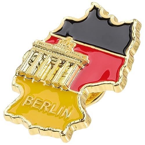 Gatuida Deutschland Flaggen Anstecknadel aus Metall Patriotischer Broschen Pin mit Deutschlandfahne Eleganter Schmuck für Party Alltag und Festliche Anlässe Modischer Anstecker für Männer von Gatuida