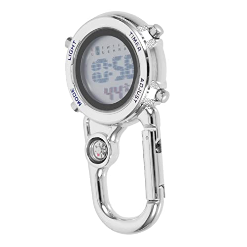 Gatuida Digitale Karabineruhr für Outdoor Sport Multifunktionale Herren Uhr mit Alarm Luminous Funktion und Wasserdichtem Design für Rucksack Gürteltasche oder Handtasche von Gatuida