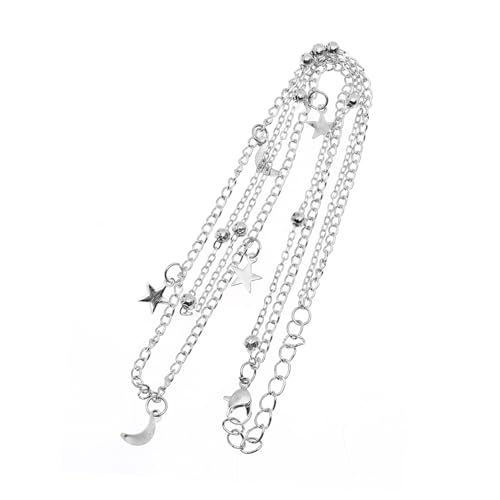 Gatuida Doppellagige Stern Mond Kette Choker aus Hautfreundlicher Legierung Kurzer Schlüsselbein Anhänger Romantischer Schmuck für Valentinstag Geburtstag und Besondere Anlässe Gatuida Doppellagige Stern Mond Kette Choker aus Hautfreundlicher Legierung Kurzer Schlüsselbein Anhänger Romantischer Schmuck für Valentinstag Geburtstag und Besondere Anlässe von Gatuida