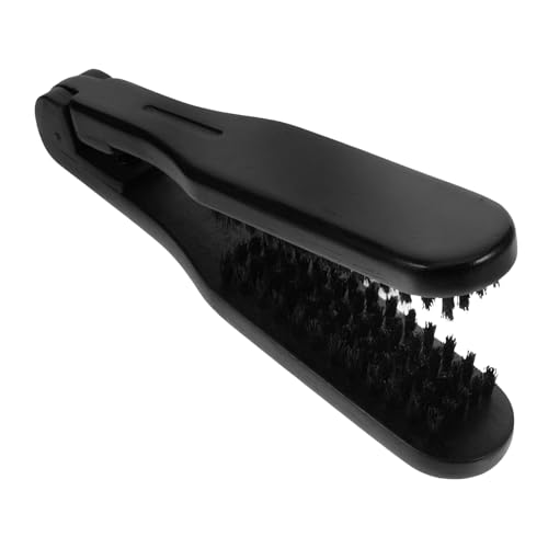 Gatuida Doppelseitige Haarglätter Bürste Mit Borsten Klemme Für Glätten Locken Styling Antistatisch Tragbar Für Männer Frauen von Gatuida