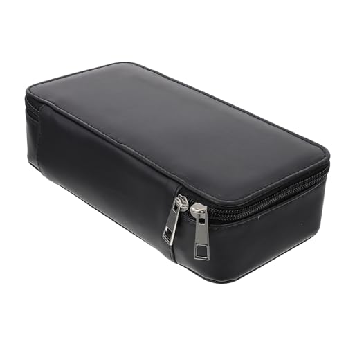 Gatuida Doppeltes Stiftetui Schwarz Großes Federmäppchen mit Hoher Kapazität Langlebiger Stiftehalter für Erwachsene und Studenten Multifunktionaler Organizer für Büro und Schule von Gatuida