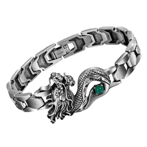 Gatuida Drachenarmband für Männer Stilvolles Zinklegierungs Armband mit Kunstvollem Drachenmotiv Geeignet für Alltag und Besondere Anlässe Trendige Armbanddekoration für Modebewusste Gatuida Drachenarmband für Männer Stilvolles Zinklegierungs Armband mit Kunstvollem Drachenmotiv Geeignet für Alltag und Besondere Anlässe Trendige Armbanddekoration für Modebewusste von Gatuida