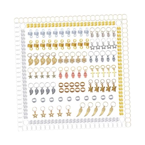 Gatuida Dreadlocks Haarschmuck Haarringe DIY Haarperlen für Zöpfe Vielseitig Einsetzbar Langlebig und Modisch für Damen und Herren von Gatuida