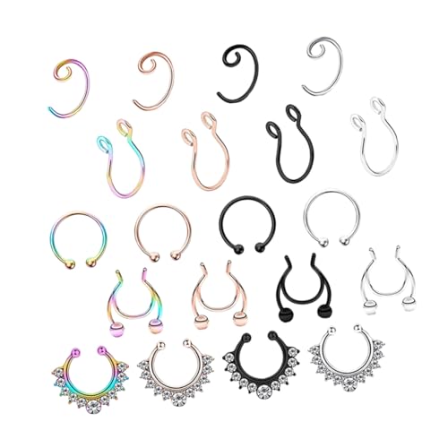 Gatuida Edelstahl Nasenclip Kein Piercing Damen Nasen Cuff Modischer Nasenschmuck Langlebig Sicher und Angenehm für Alltag Party Festival von Gatuida