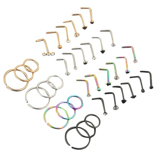 Gatuida Edelstahl Nasenringe Teilig Rostfrei Hautfreundlich Langlebig Nasenpiercing Schmuck für Damen Alltag und Party Allergikerfreundlich Geschenkidee Geburtstag Valentinstag von Gatuida