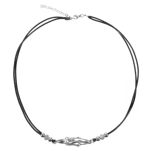 Gatuida Einstellbare Kristallstein Halskette mit Käfig Leere Steinkette für Schmuck Diy Metallene Choker mit Netzartigem Halter für Kristallanhänger von Gatuida