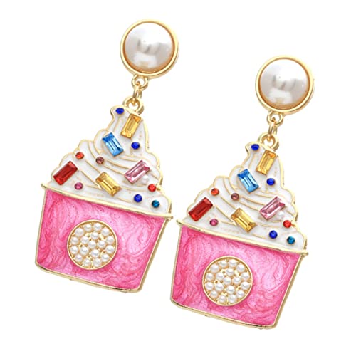 Gatuida Eiscreme Ohrstecker für Damen Cartoon Ohrschmuck Tropfenform Farbenfroh Langlebig Modisch Geeignet für Partys Alltag von Gatuida