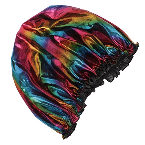 Gatuida Elastische Schlafhaube für Damen Beauty Salon Haartuch Nachtmütze mit Breitem Gummibund Atmungsaktiv und Rutschfest zum Schlafen Waschen für von Gatuida
